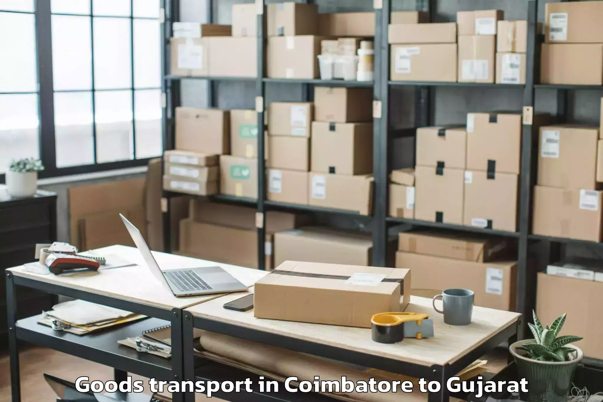 Hassle-Free Coimbatore to Savli Goods Transport